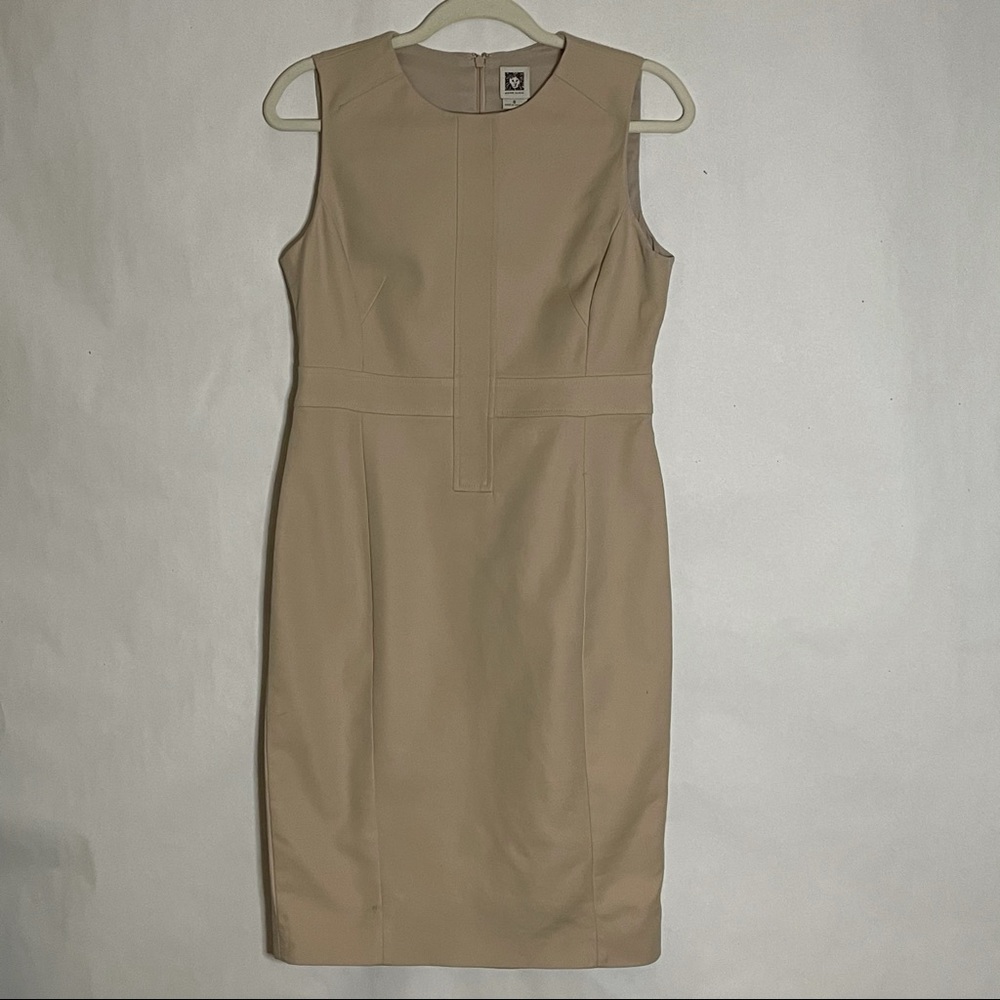 Anne Klein aline tank career dress tan size 8